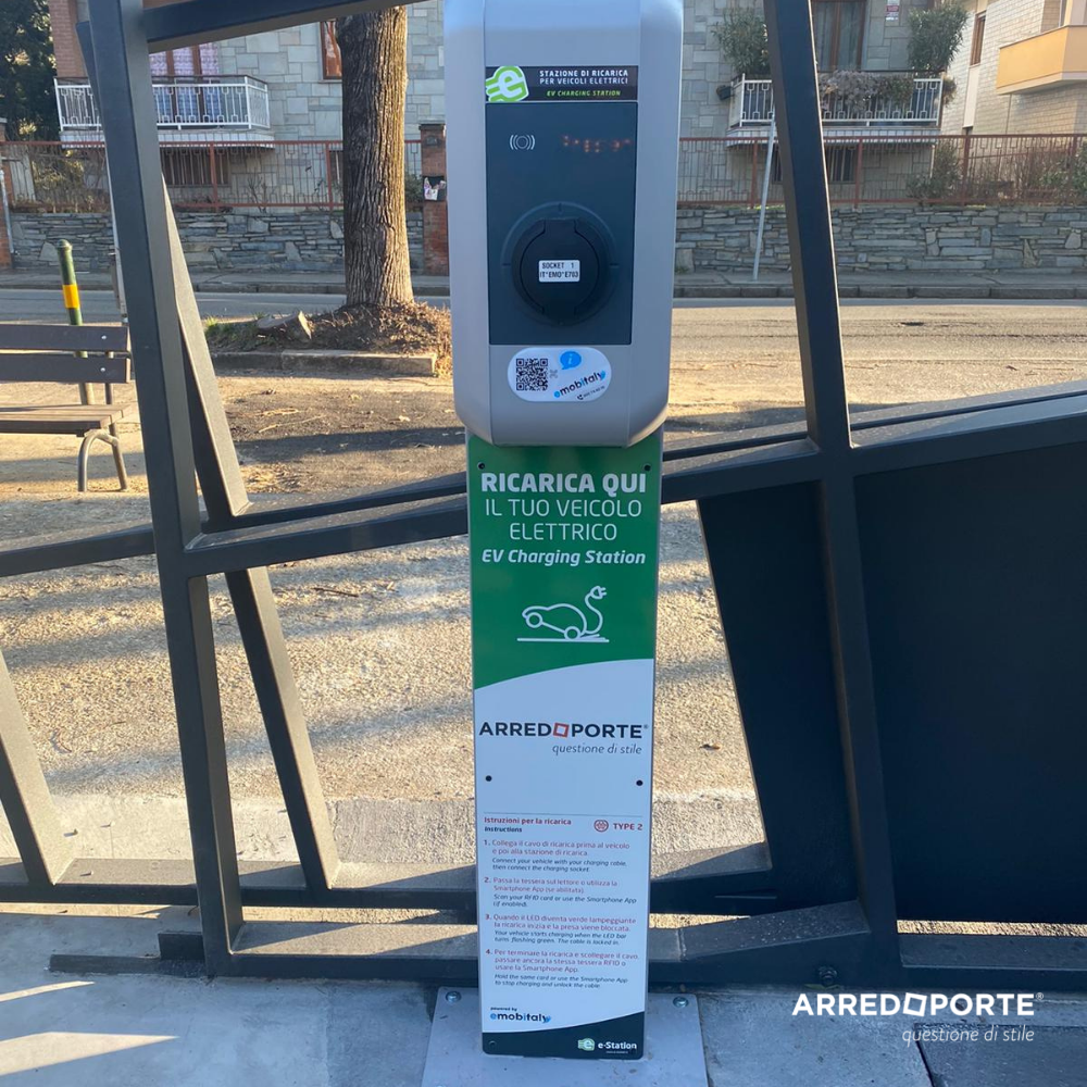 Arredoporte | Torino - Arredoporte mette a disposizione dei suoi clienti l'EV Charging Station Arredoporte | Torino - Arredoporte mette a disposizione dei suoi clienti l'EV Charging Station